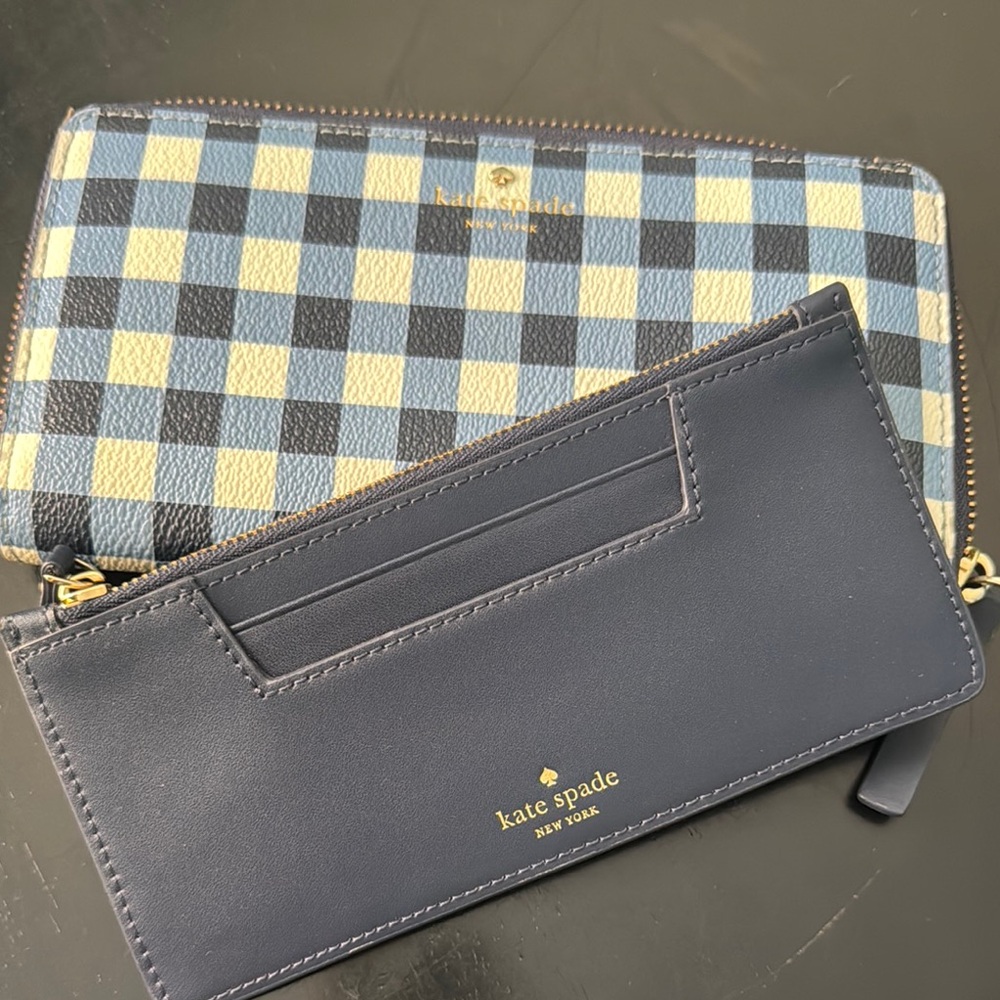 Kate Spade Blue and White Key Card Holder Set